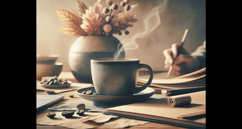 Un café sur un bureau