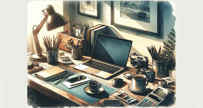 Un ordinateur portable sur un bureau