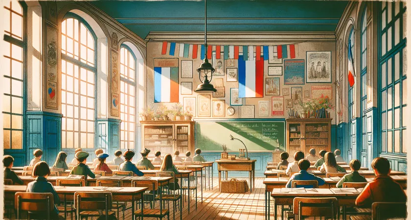 Une salle de classe vivante avec des affiches colorées