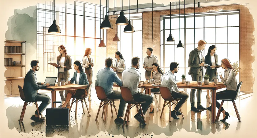 Des personnes en réunion dans un espace de coworking