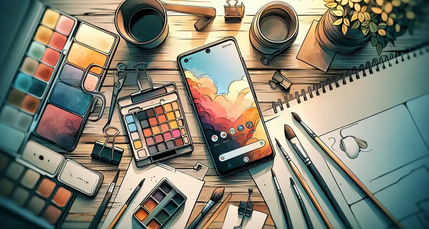 Un smartphone sur une table