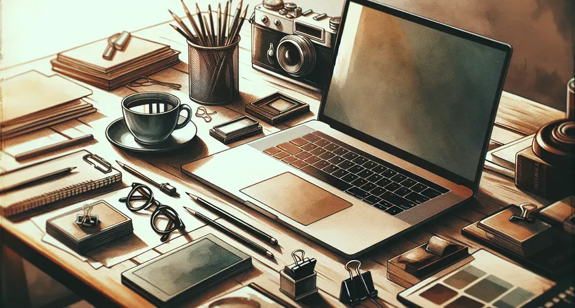 Un ordinateur portable sur un bureau