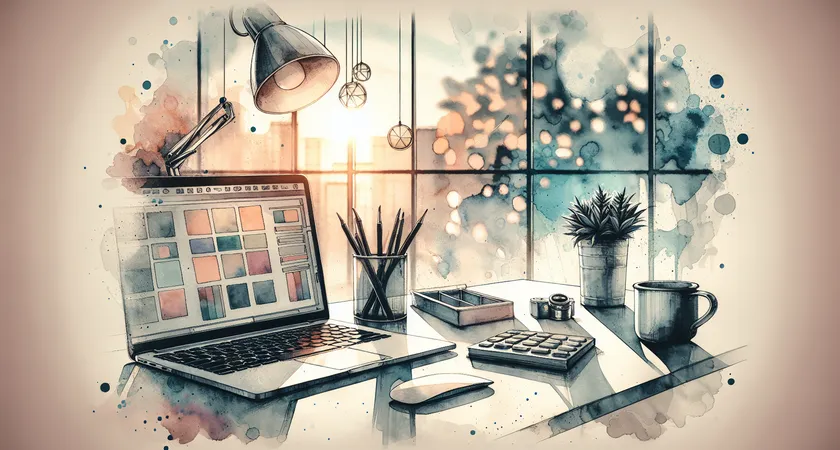 Un ordinateur portable sur un bureau