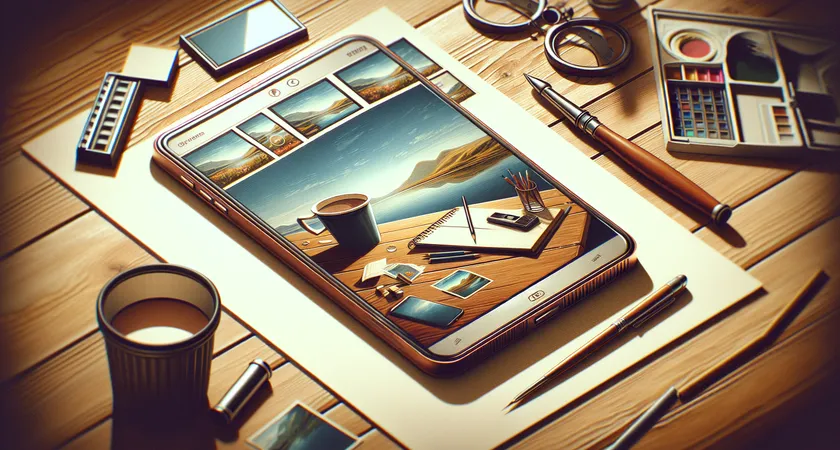 Un smartphone sur une table