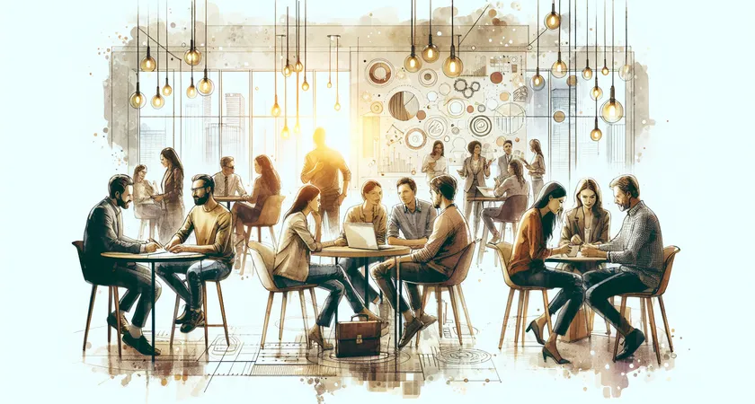 Des personnes en réunion dans un espace de coworking