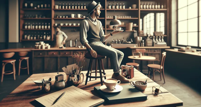 Un café sur un bureau