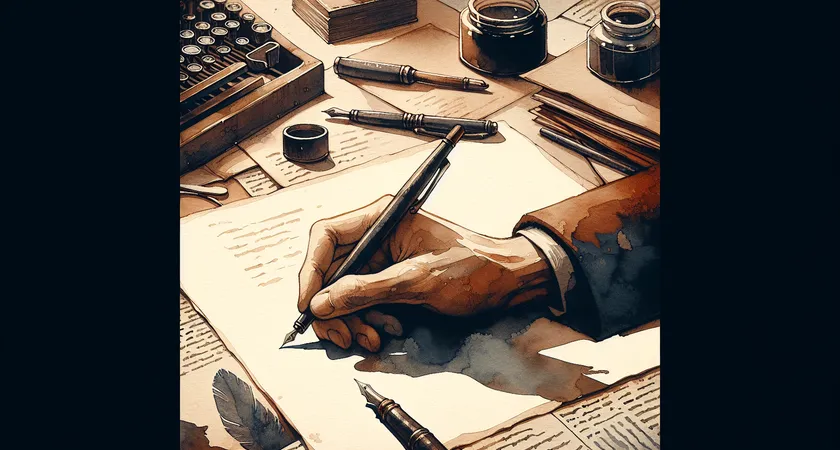 Une main tenant un stylo