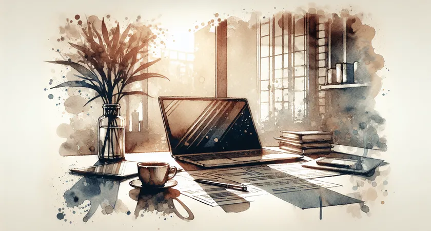 Un ordinateur portable sur un bureau