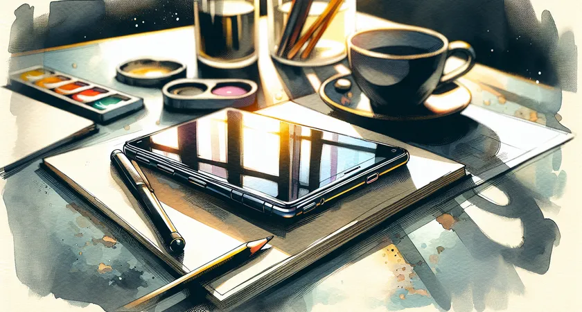 Un smartphone sur une table