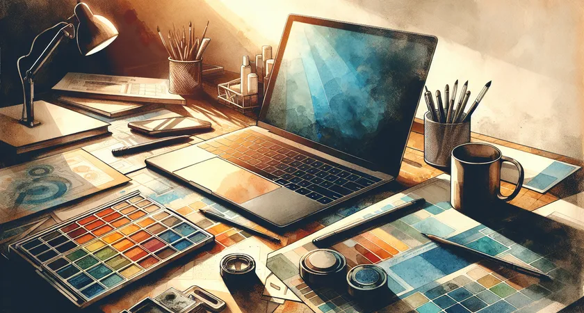 Un ordinateur portable sur un bureau