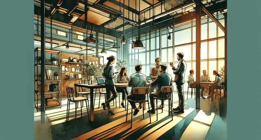 Des personnes en réunion dans un espace de coworking