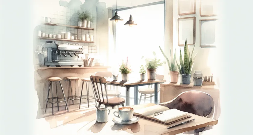 Un café sur un bureau