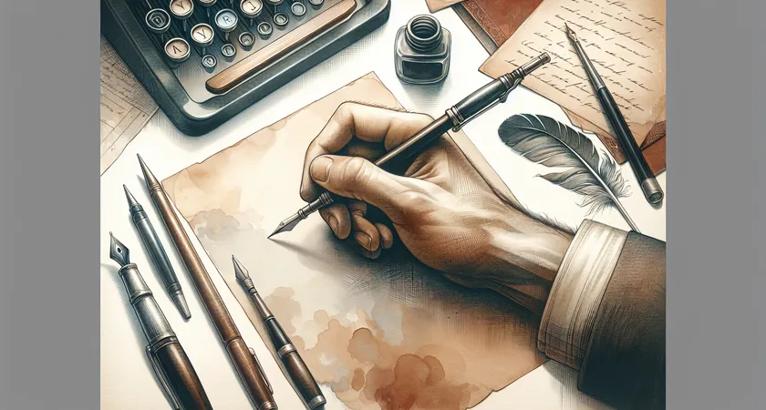 Une main tenant un stylo