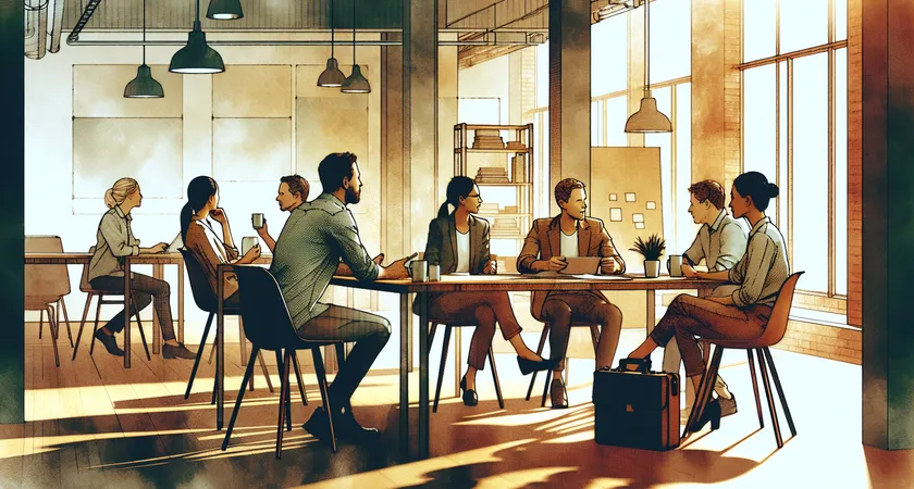 Des personnes en réunion dans un espace de coworking