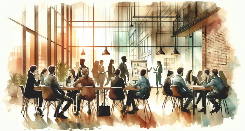 Des personnes en réunion dans un espace de coworking