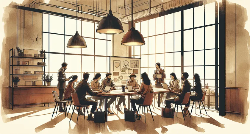 Des personnes en réunion dans un espace de coworking