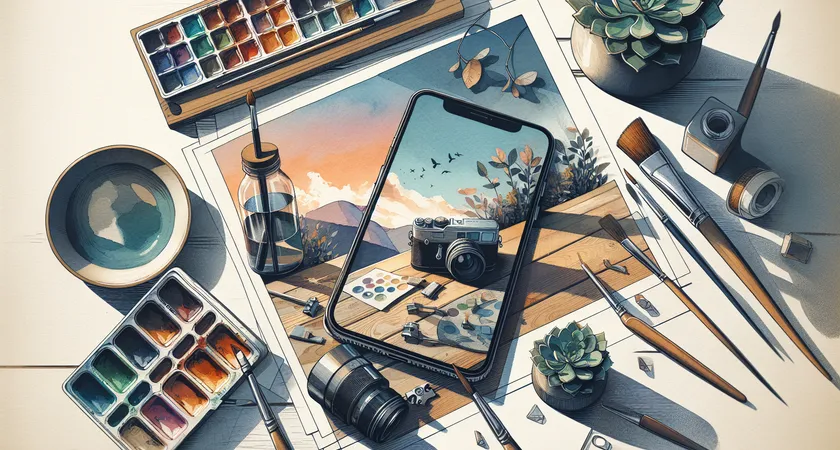 Un smartphone sur une table