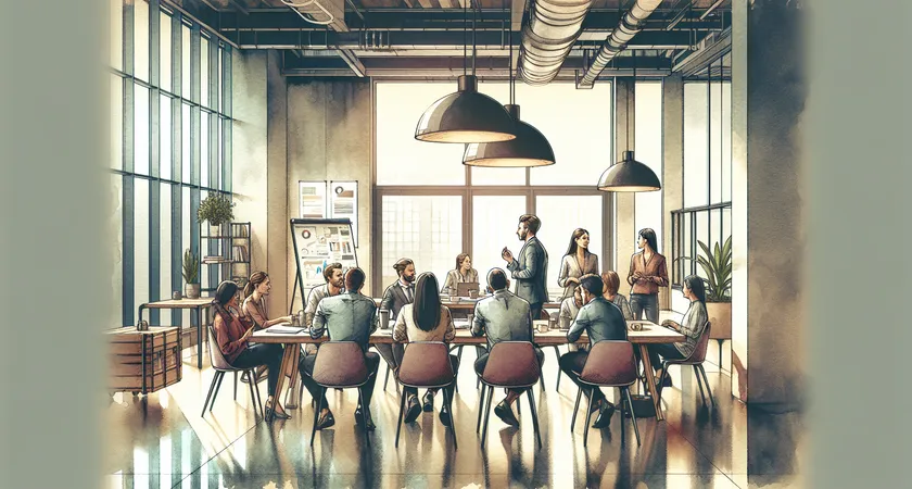 Des personnes en réunion dans un espace de coworking