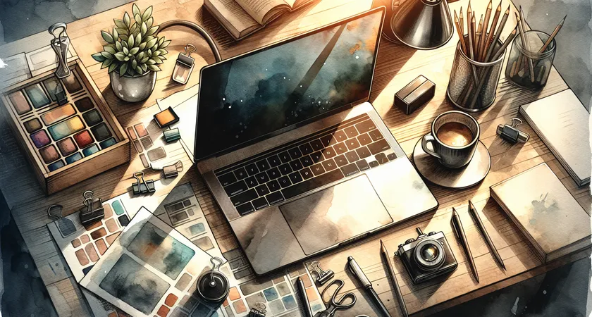 Un ordinateur portable sur un bureau