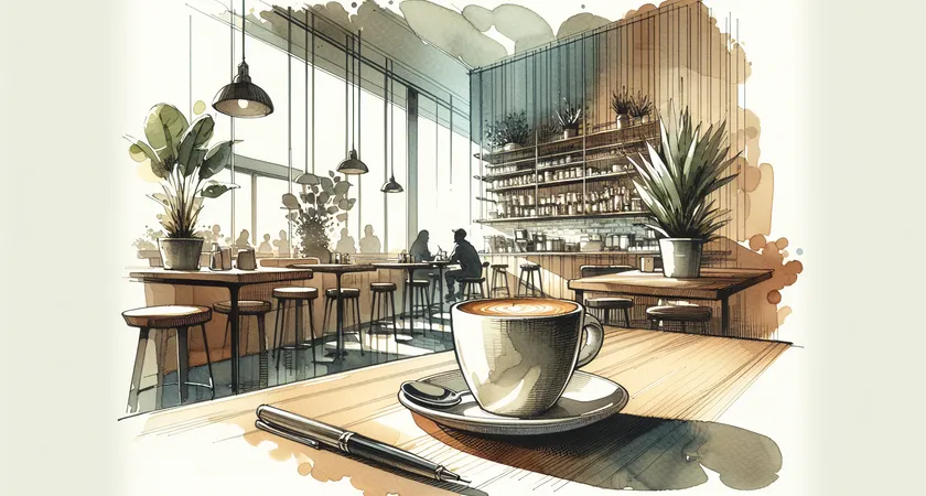 Un café sur un bureau