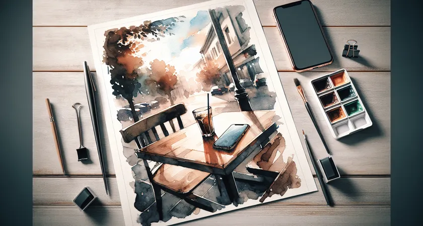 Un smartphone sur une table