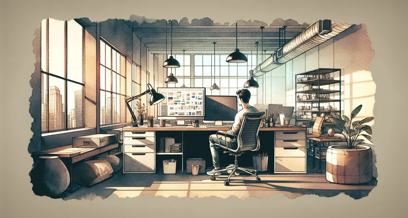 Un bureau moderne avec un ordinateur