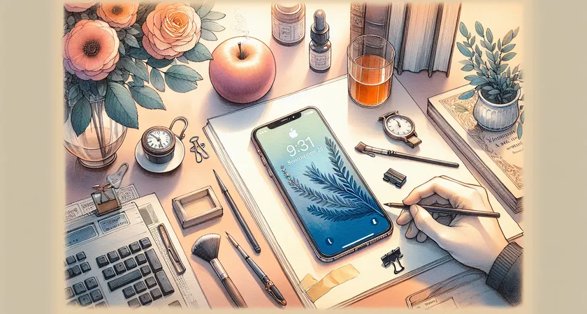 Un smartphone sur une table