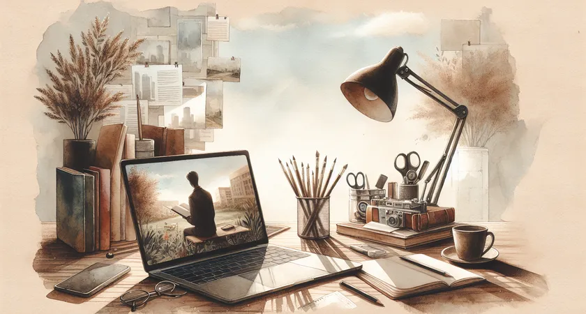 Un ordinateur portable sur un bureau