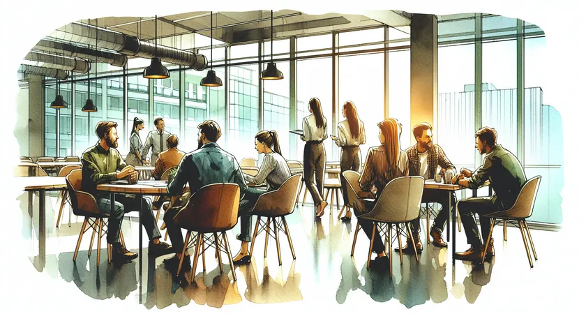 Des personnes en réunion dans un espace de coworking