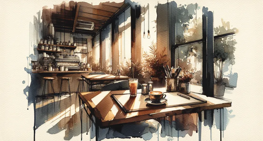 Un café sur un bureau