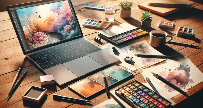 Un ordinateur portable sur un bureau