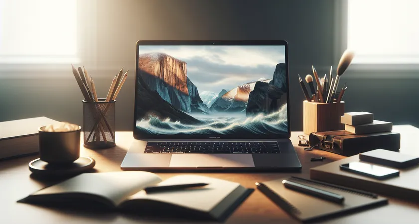 Un ordinateur portable sur un bureau