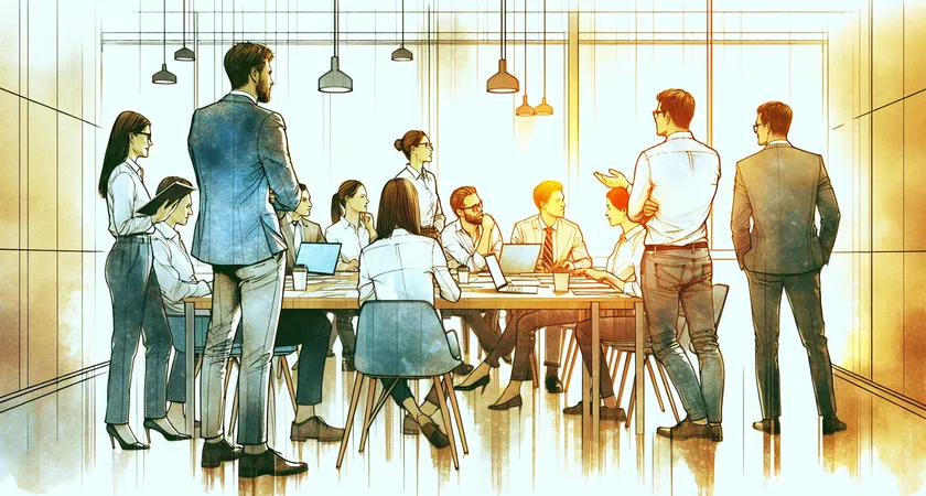 Des personnes en réunion dans un espace de coworking