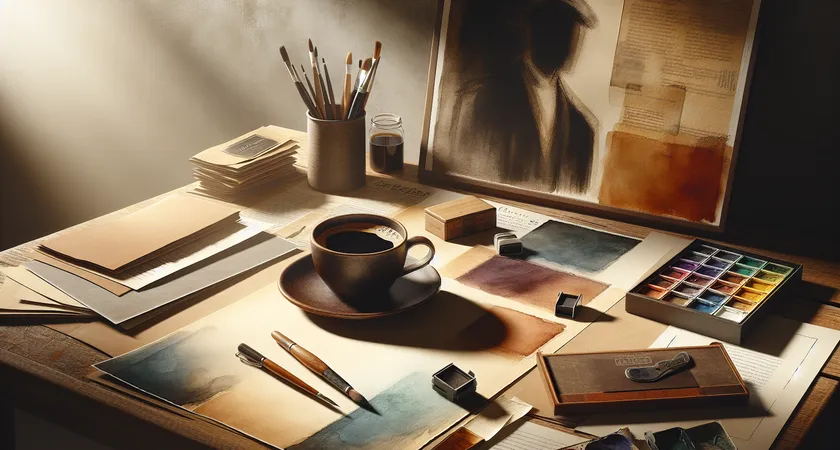 Un café sur un bureau