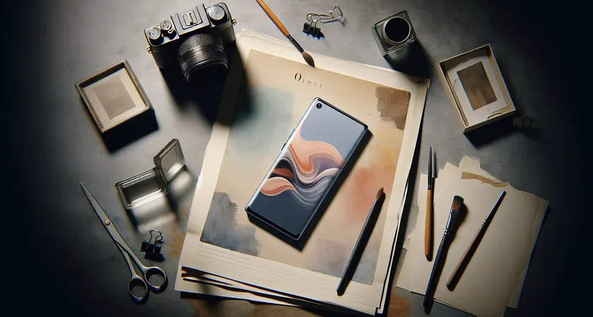 Un smartphone sur une table