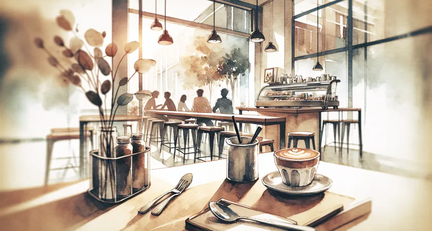 Un café sur un bureau