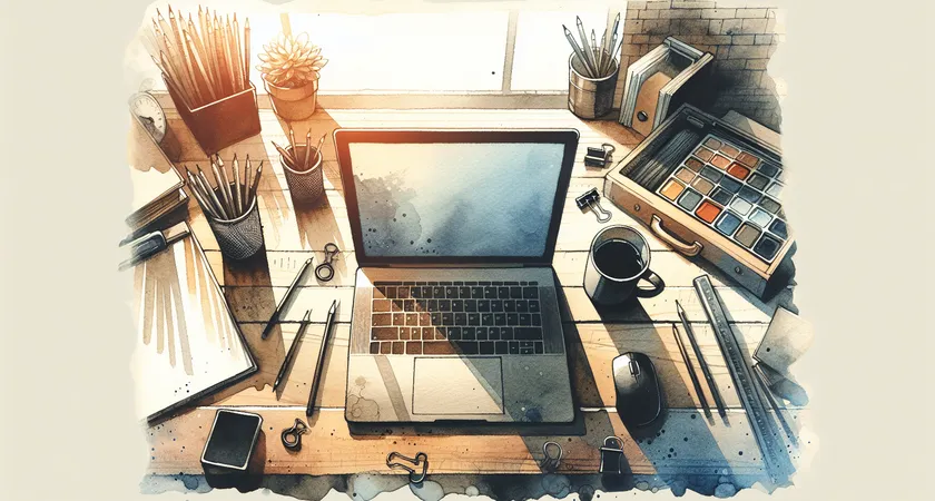 Un ordinateur portable sur un bureau