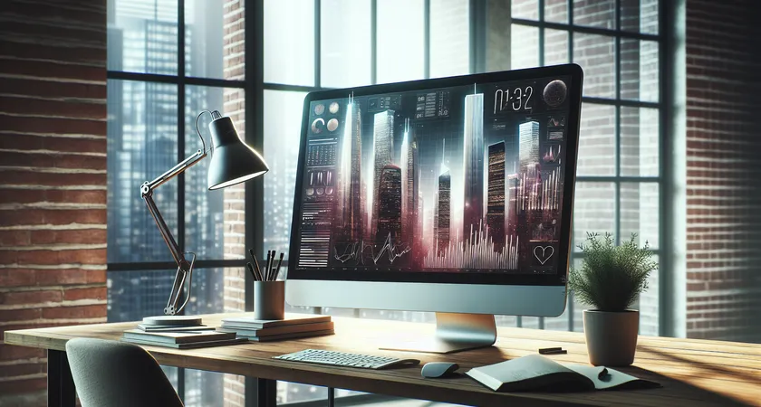 Un bureau moderne avec un ordinateur