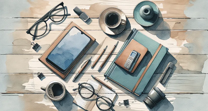 Un smartphone sur une table