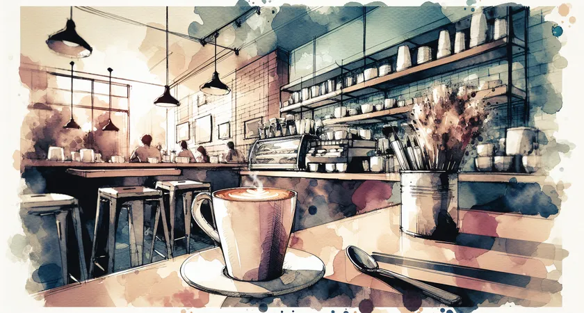 Un café sur un bureau