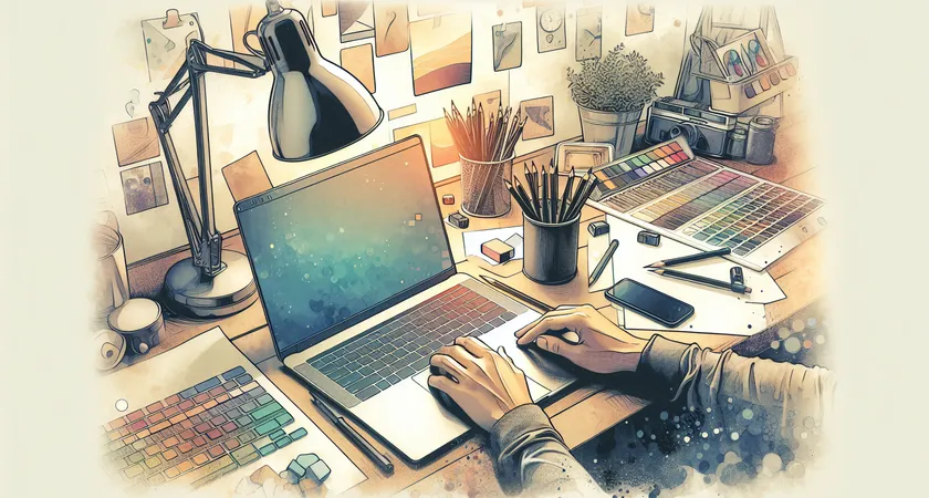 Un ordinateur portable sur un bureau