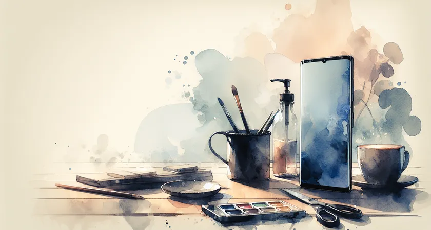 Un smartphone sur une table