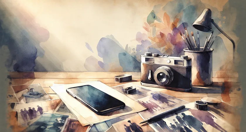 Un smartphone sur une table