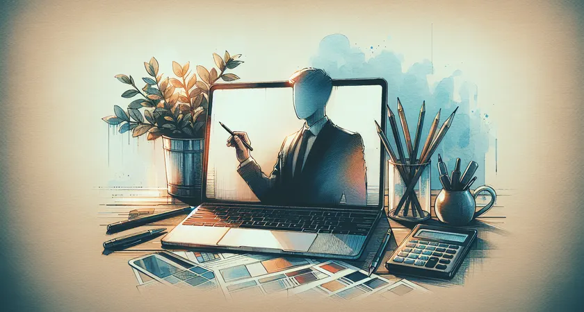 Un ordinateur portable sur un bureau