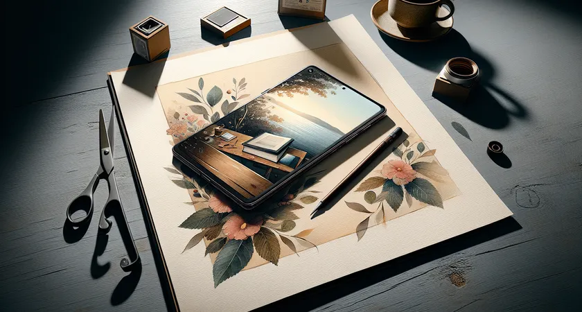 Un smartphone sur une table