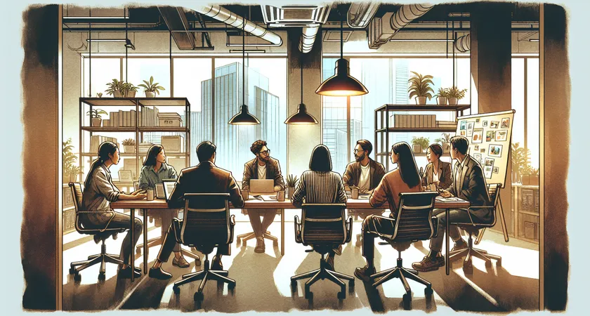 Des personnes en réunion dans un espace de coworking