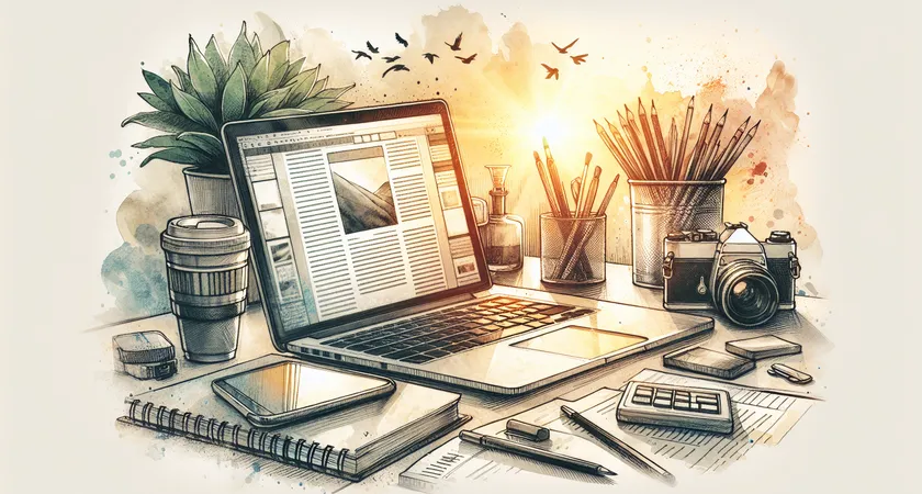 Un ordinateur portable sur un bureau