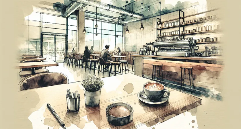 Un café sur un bureau