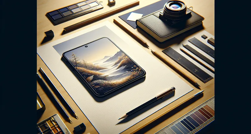 Un smartphone sur une table à côté d’un cahier