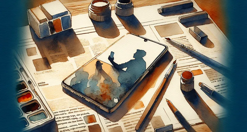 Un smartphone sur une table